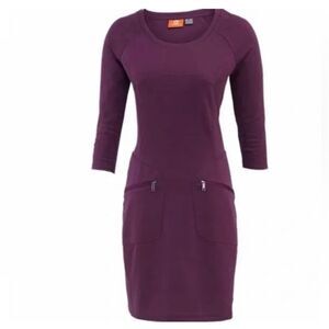 Merrell Woman’s Ostrova Double‎ Knit Sliming Dress in Purple, Size Medium